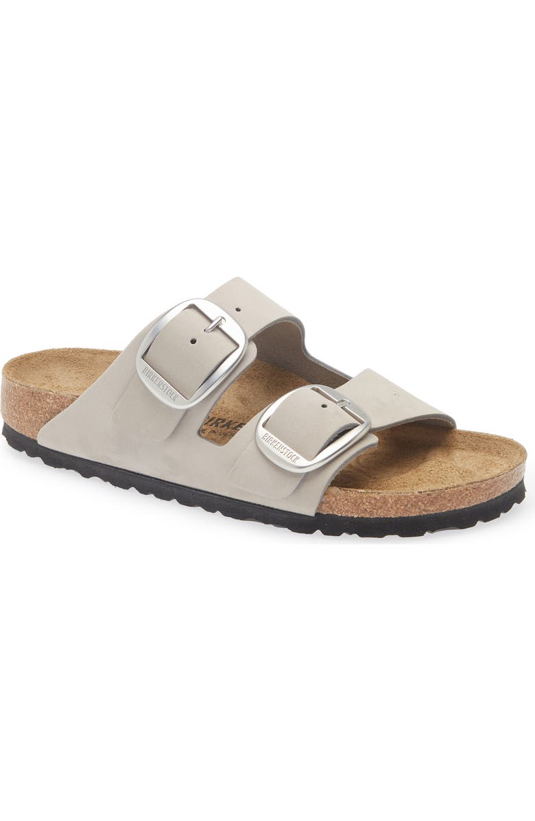 Birkenstock Arizona Big Buckle Slide Sandal, Main, color, Stone Coin