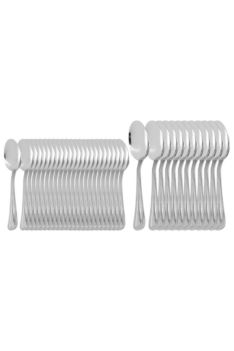 87 Piece Stainless Steel Flatware and Serving Set, Alternate, color, Silver