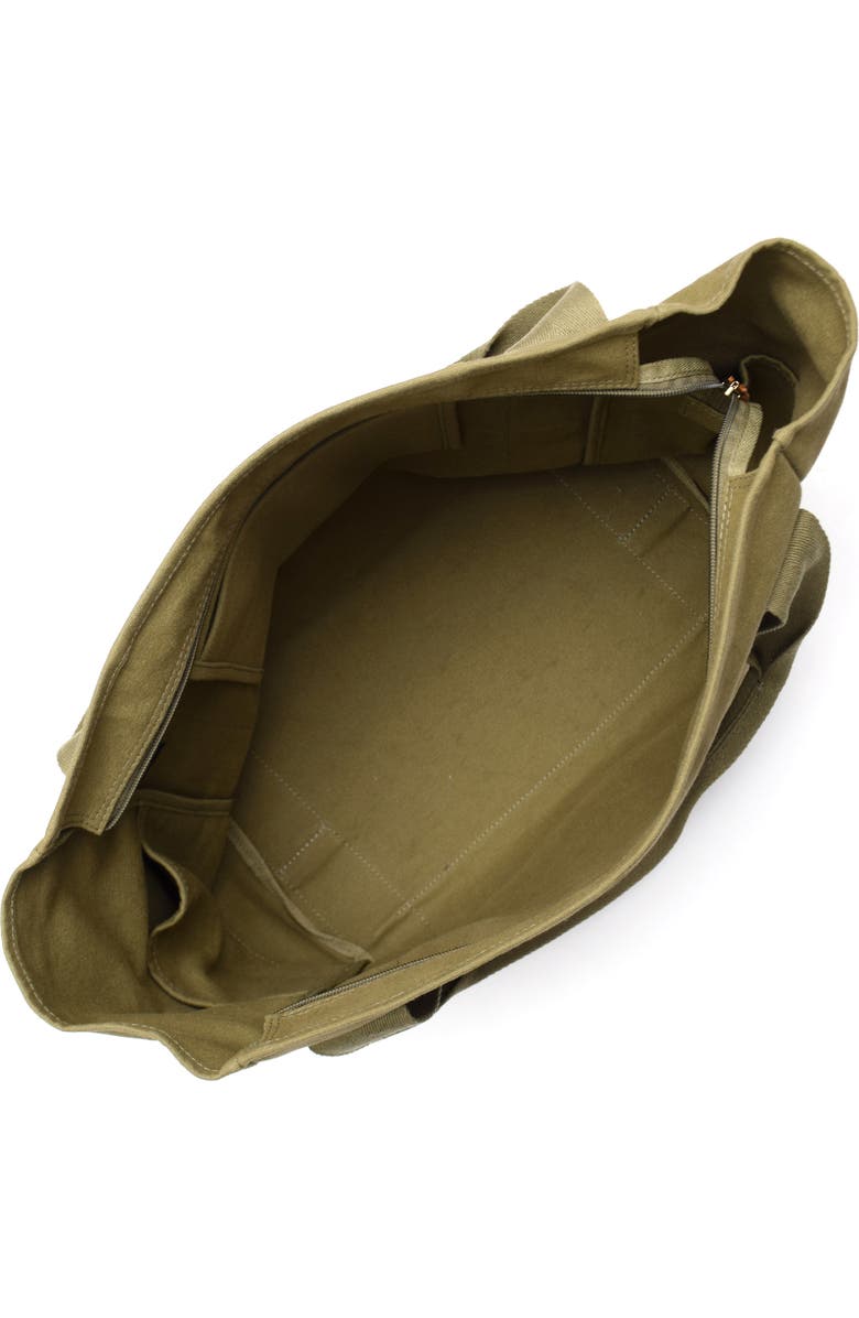 New Amsterdam Leatherworks Liliana Large Canvas Tote Bag, Alternate, color, Olive