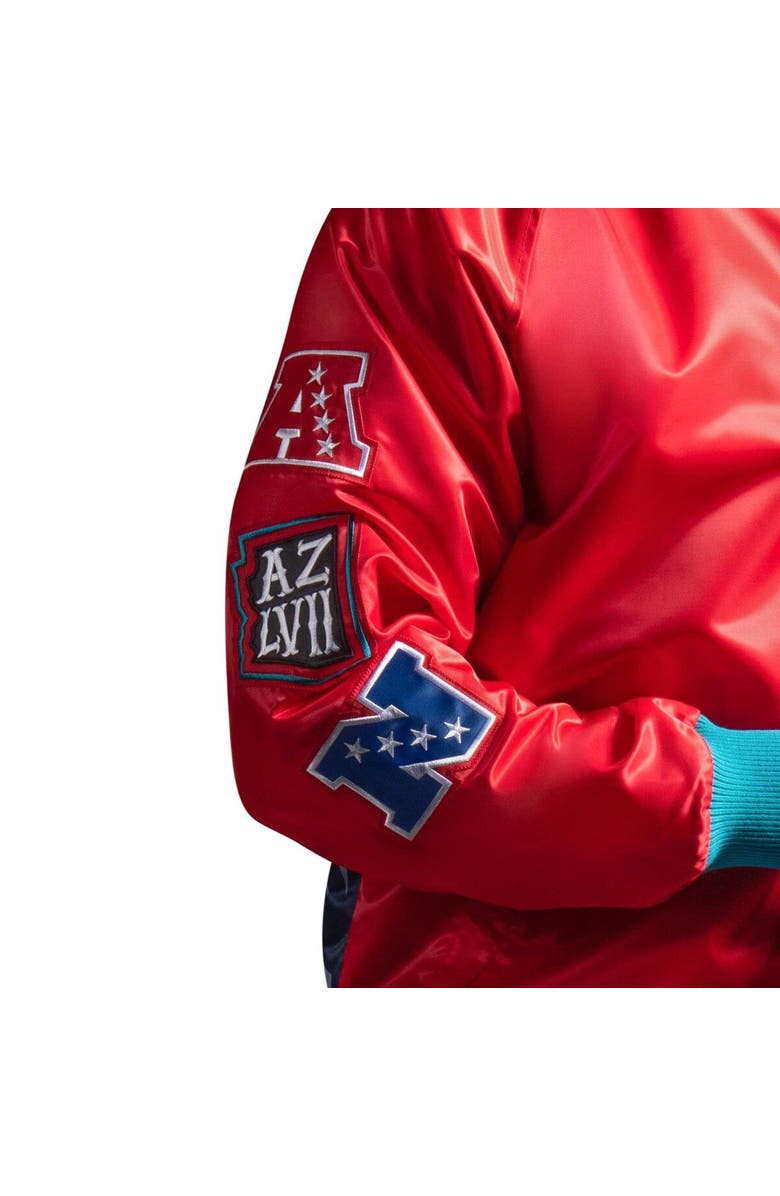 STARTER Men's Starter x MSX by Michael Strahan Red Super Bowl LVII Varsity Full-Snap Jacket, Alternate, color, 