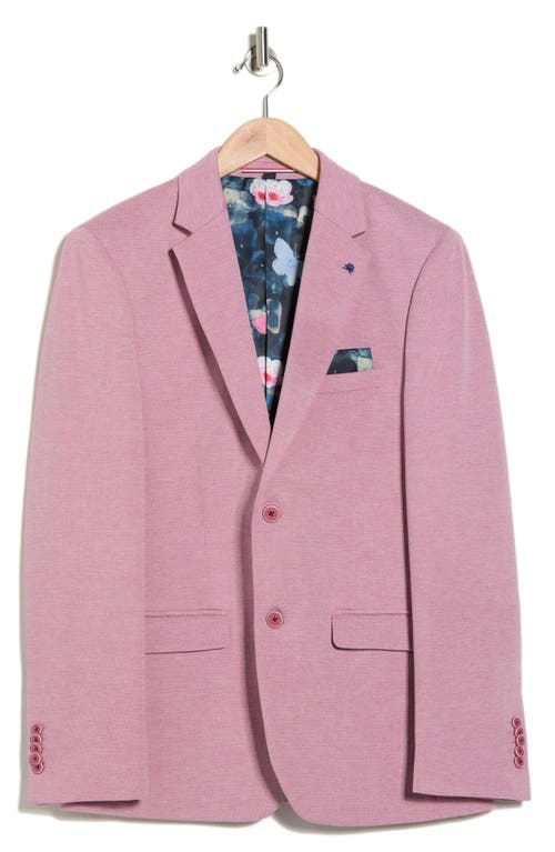 Soul Of London Textured Notch Lapel Double Button Blazer In Pink