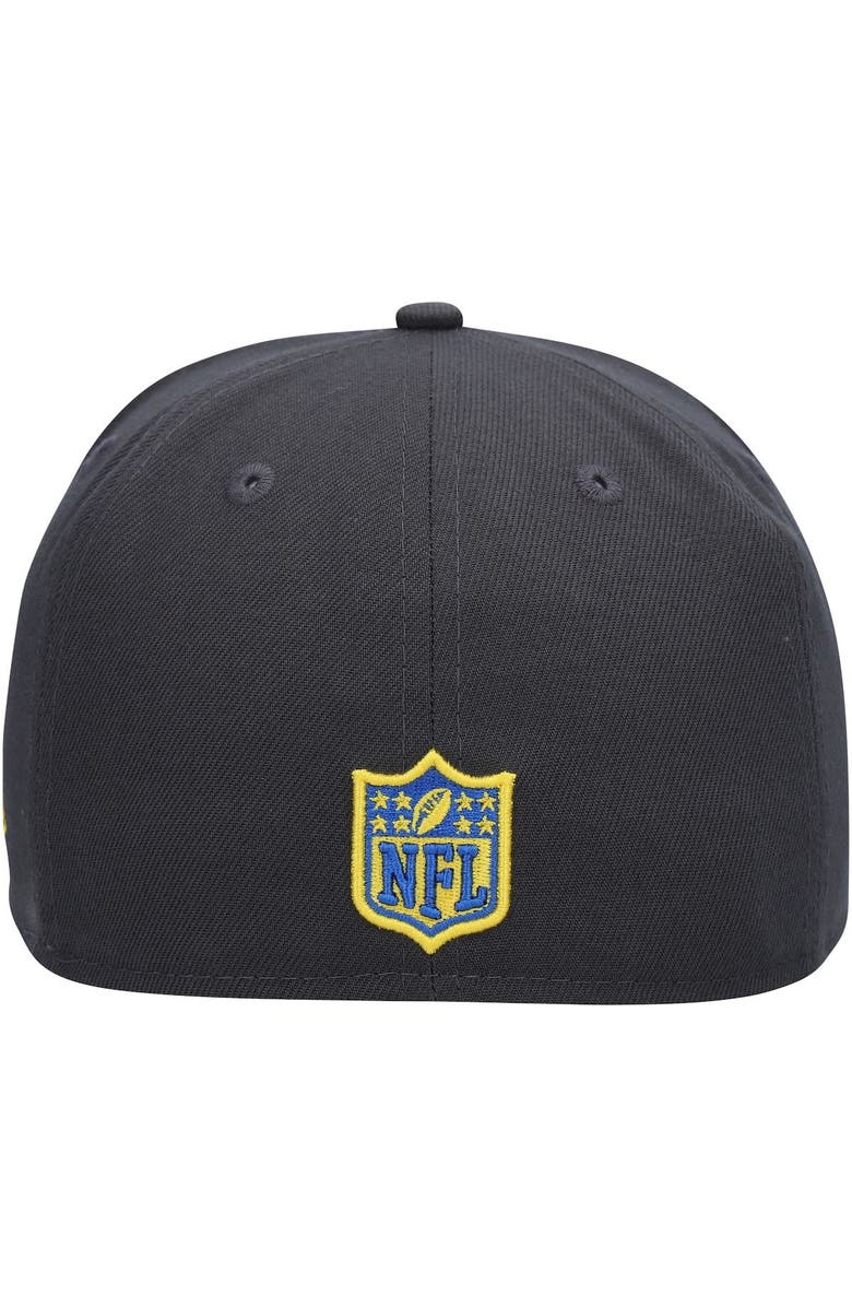 New Era Men's New Era Graphite Los Angeles Rams Color Dim 59FIFTY Fitted Hat, Alternate, color, Graphite