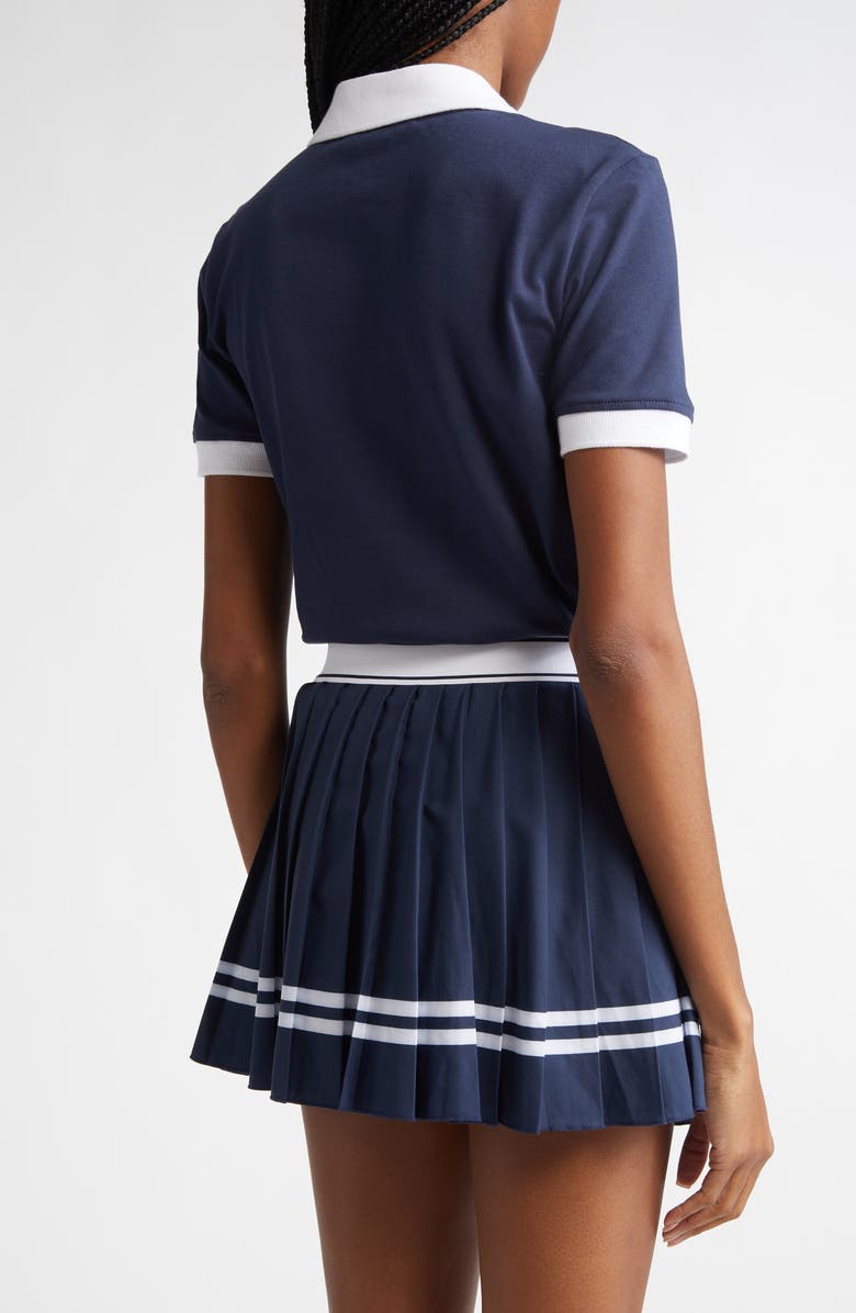 Sporty & Rich Vendome Stretch Cotton Polo Shirt, Alternate, color, 