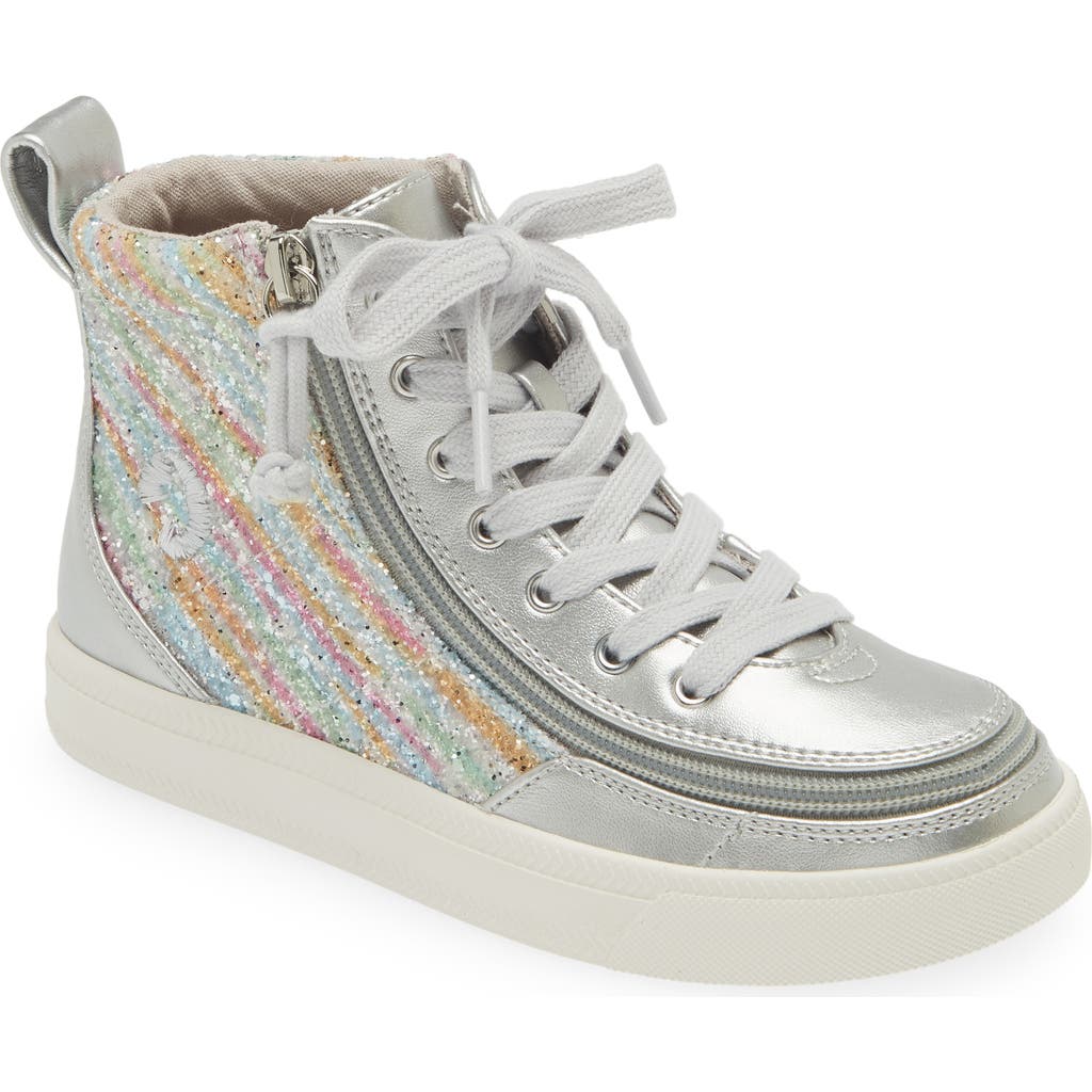 Billy Footwear Billy Classic Lace High Gltr In Silver