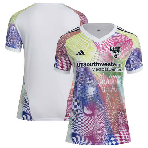 Women's adidas White FC Dallas 2025 Pride Pre-Match Top