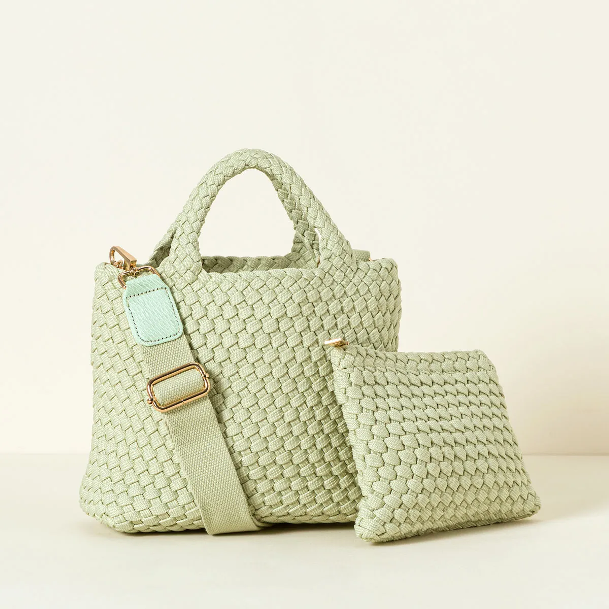 Uncommon Goods Woven Shoelace Crossbody by Sol and Selene INC, Alternate, color, Small Mint