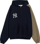Fear of God Essentials x MLB New York Yankees Cotton Blend Fleece Half Zip Hoodie