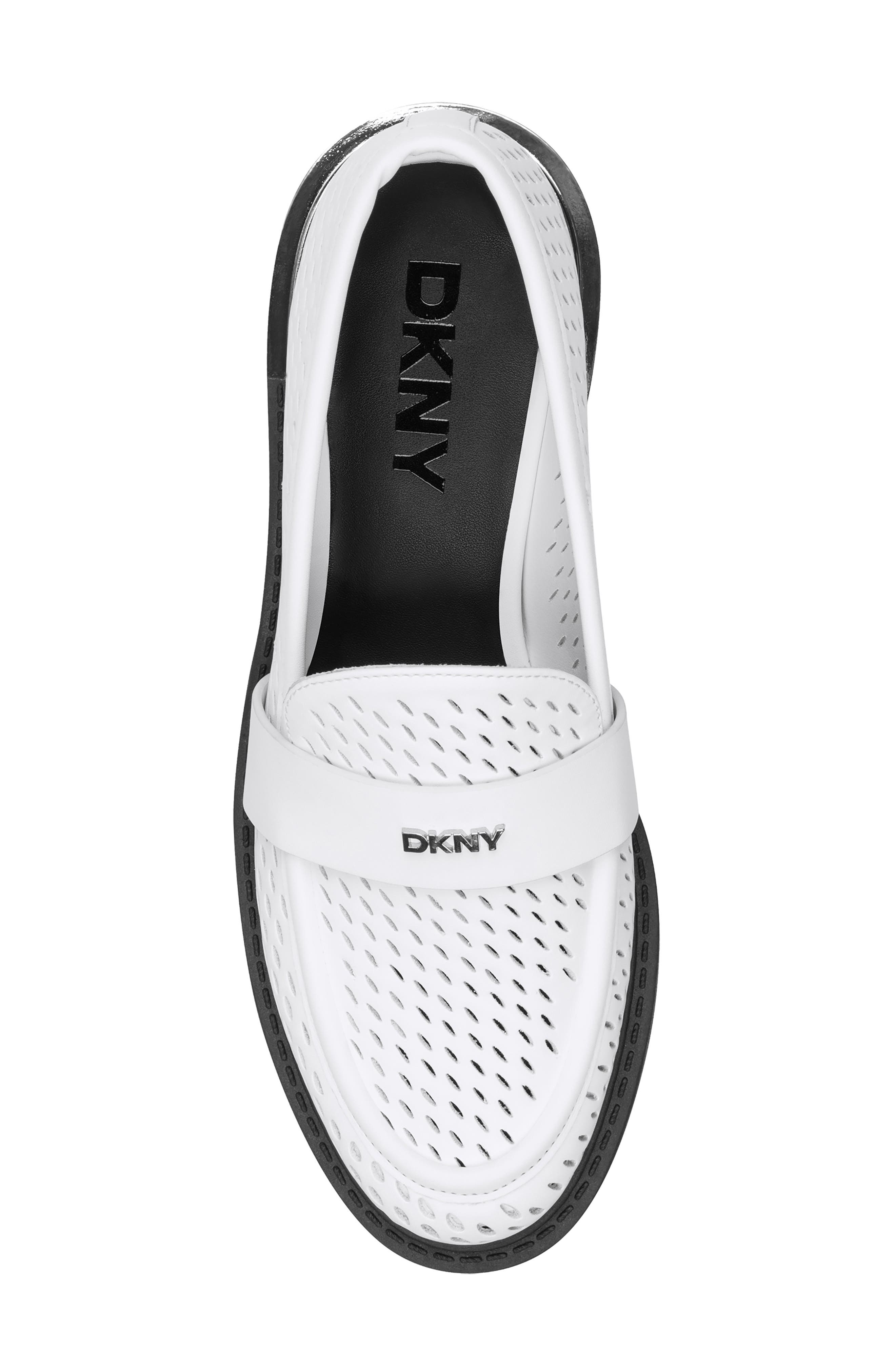 DKNY Rezzi Perforated Loafer, Alternate, color, White