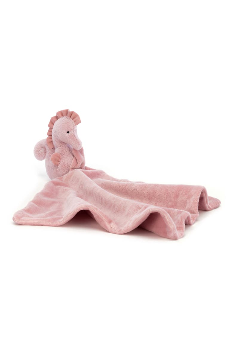 Sienna Seahorse Soother Blanket, Main, color, PINK