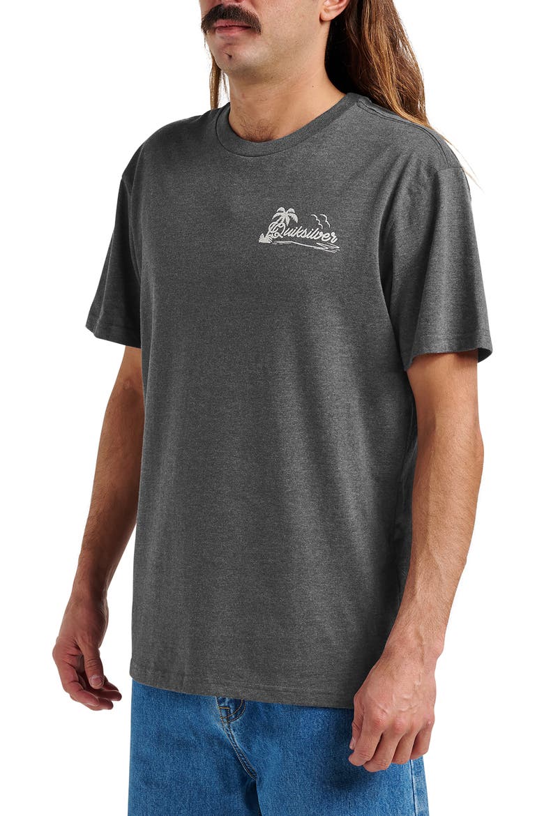 Island Vibin' Graphic T-Shirt, Alternate, color, CHARCOAL HEATHER