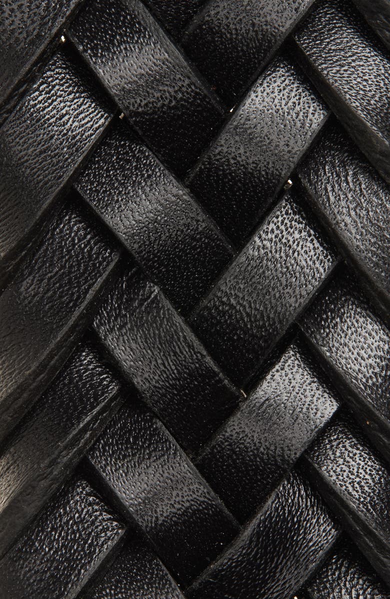 Vince Alex Woven Leather Belt, Alternate, color, Black