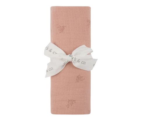 Ely's & Co. Velour Leaf Pattern Collection In Pink