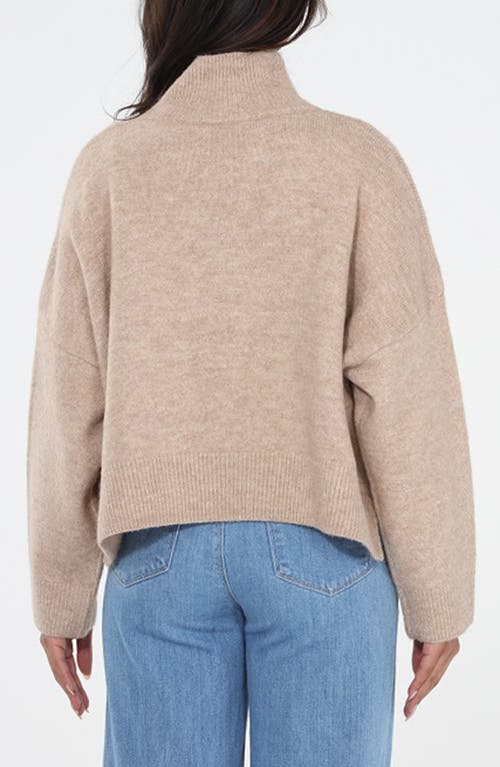 Rain And Rose Turtleneck Sweater In Neutral
