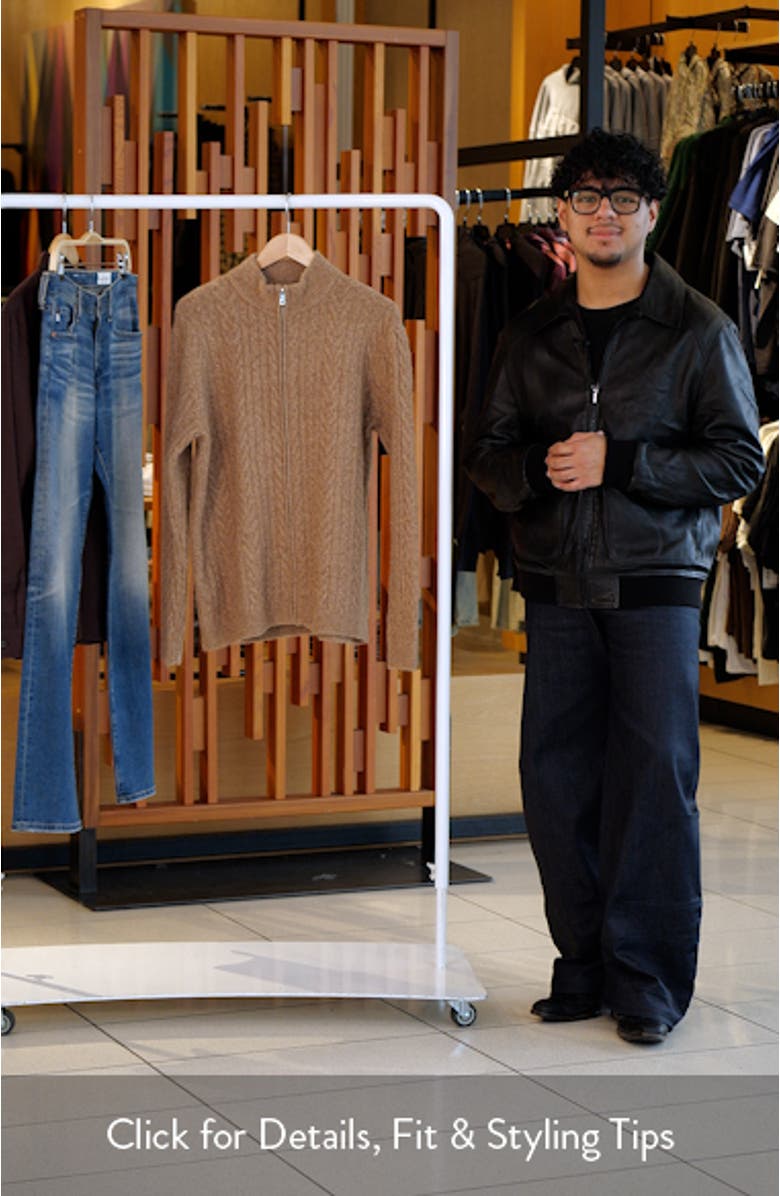 Cable Knit Zip Cardigan, sales video thumbnail