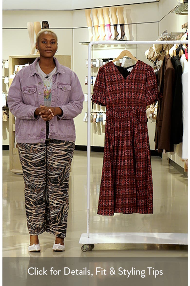 Balloon Sleeve Midi Dress video