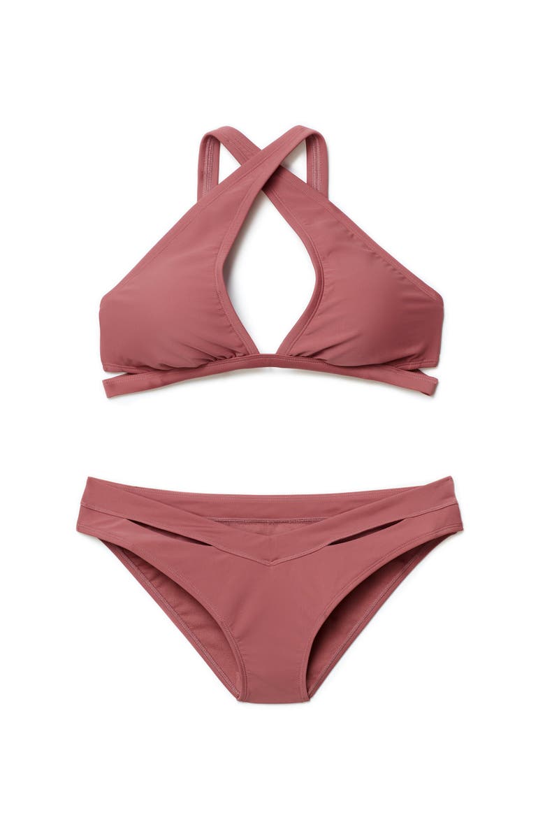 Adore Me Demi Swimwear Bra, Alternate, color, Dark Pink