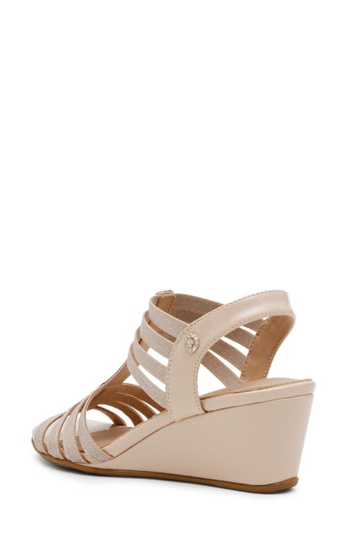 Anne Klein Brixten Strappy Wedge Sandal In Blush