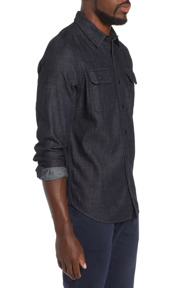 AG Benning Chambray Slim Fit Utility Shirt, Alternate, color,
