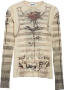 Jean Paul Gaultier Tattoo Marinière Mesh Top