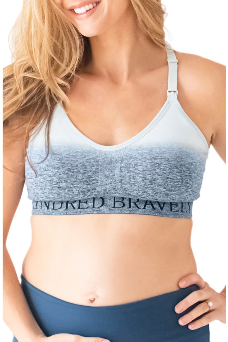 Busty Sublime Nursing Sports Bra - Fits Sizes 30E-40I, Main, color, OMBRE STORM