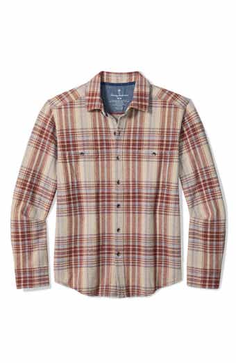Fireside Santa Fe Plaid Stretch Flannel Button-Up Shirt