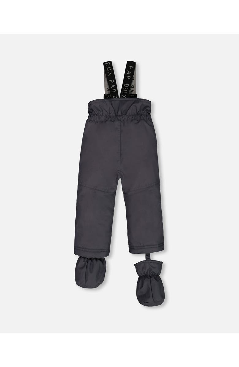 Deux par Deux Baby Boy's Two Piece Baby Snowsuit Sage Printed Wolves And Dark Grey, Alternate, color,