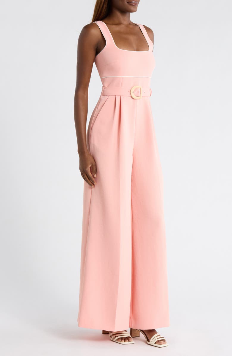 Reiss Dia Piping Detail Jumpsuit, Alternate, color, Pink
