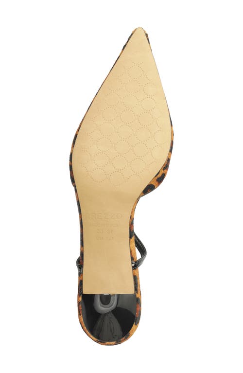 Arezzo Teagan Ankle Strap Pointed Toe Pump In Brown