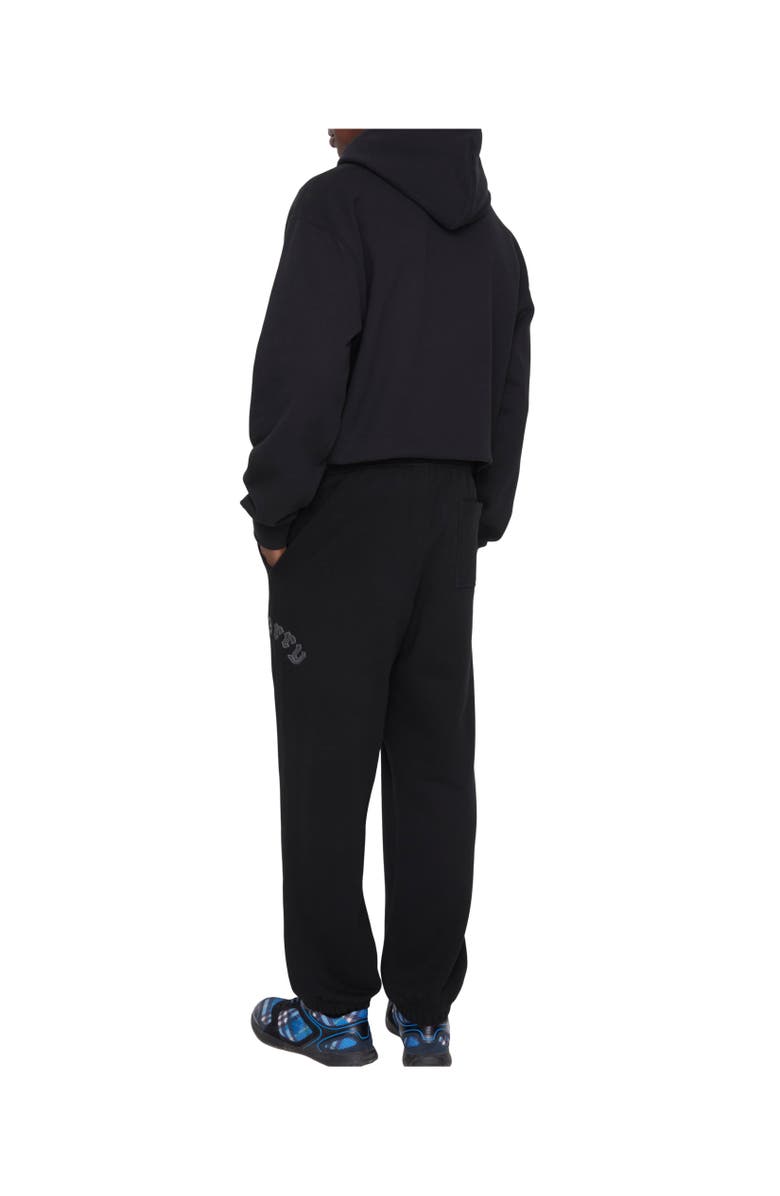 Burberry Gothic Logo Cotton Jogging Pants, Alternate, color, Black
