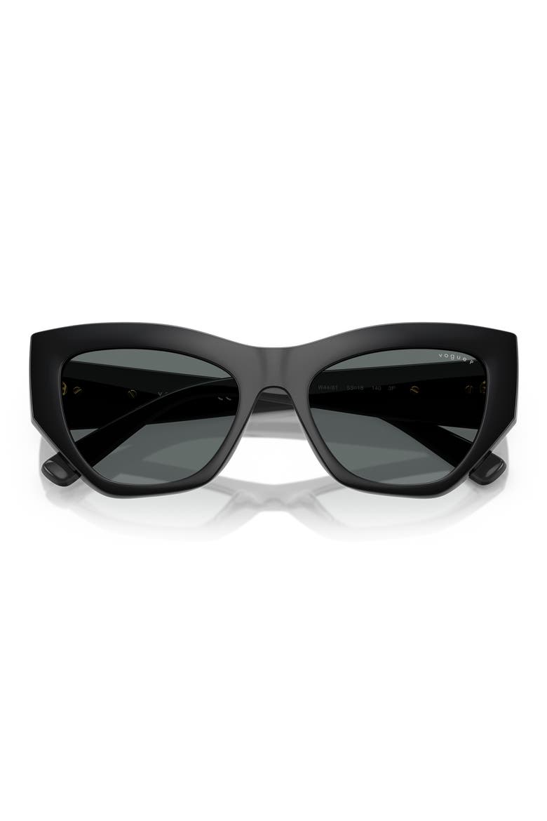 53mm Irregular Sunglasses, Main, color, BLACK