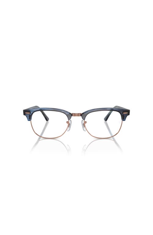 Ray Ban Ray-ban 51mm Square Optical Glasses In Blue