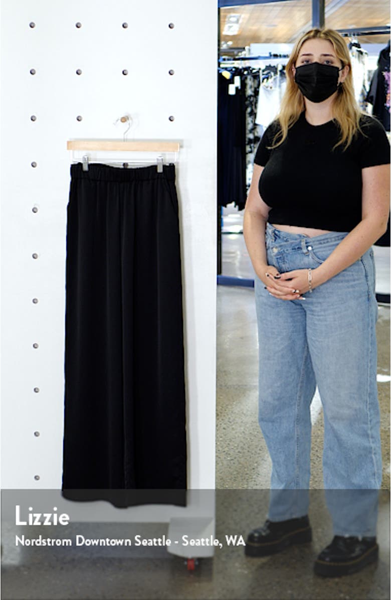 Drape Satin Palazzo Pants, sales video thumbnail