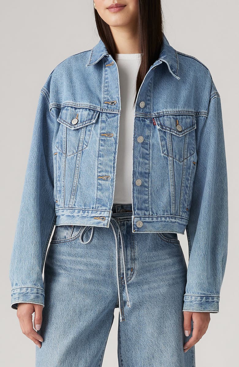 Levi's<sup>®</sup> Shrunken '90s Denim Trucker Jacket, Main, color,