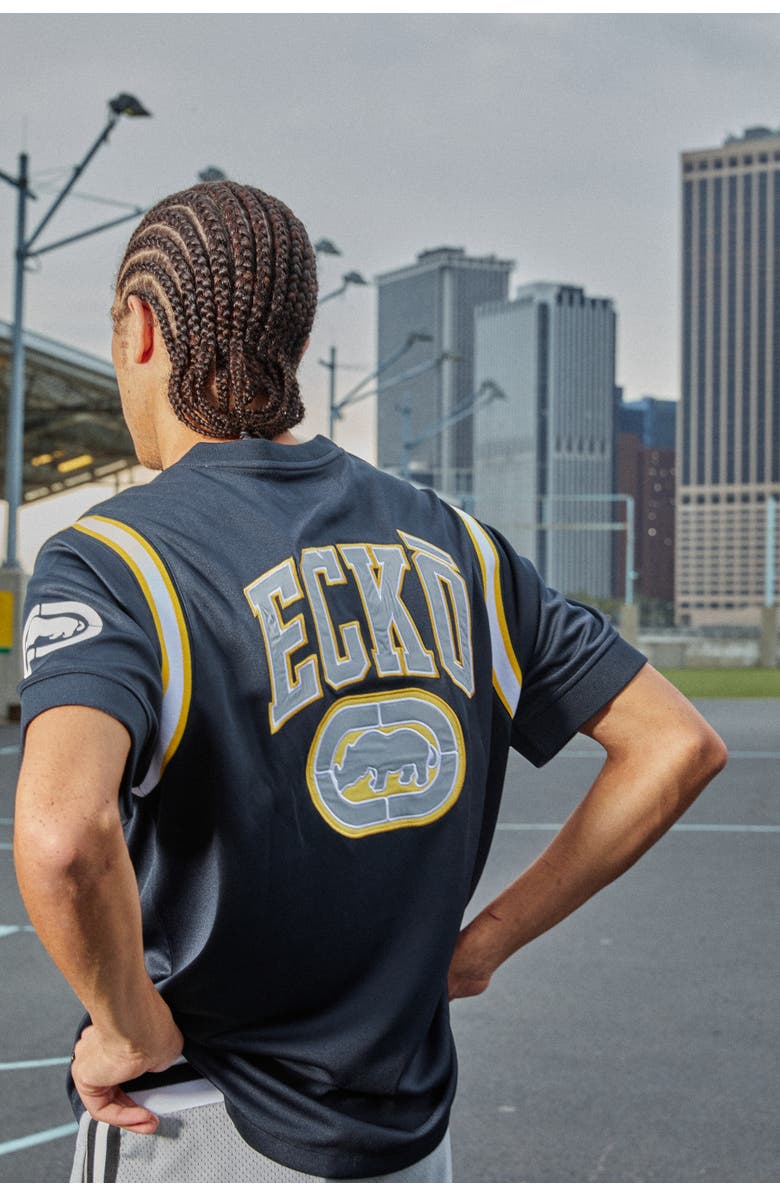 Ecko Unltd. Men's Football Jersey, Alternate, color, Black