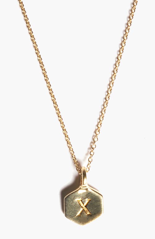 Odette New York Monogram Charm Necklace In Letter X