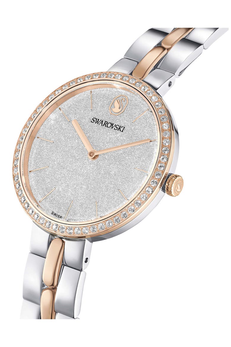Cosmopolitan Pavé Bracelet Watch, 32mm, Alternate, color, SILVER TONE