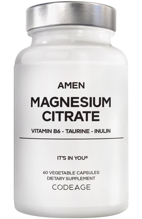 Amen Magnesium Citrate, Vitamin B6, Taurine, Inulin Chicory Root, Supplement in White  product