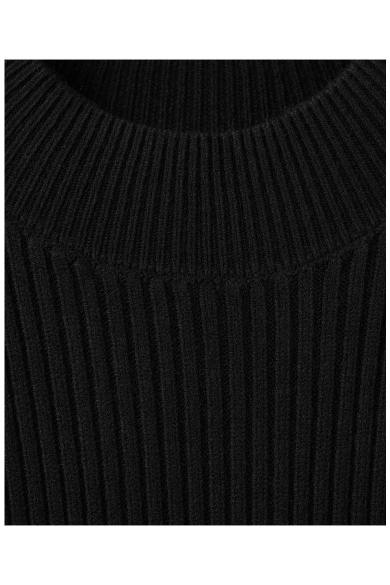 Long Sleeve Rib Sweater Dress, Alternate, color, BLACK