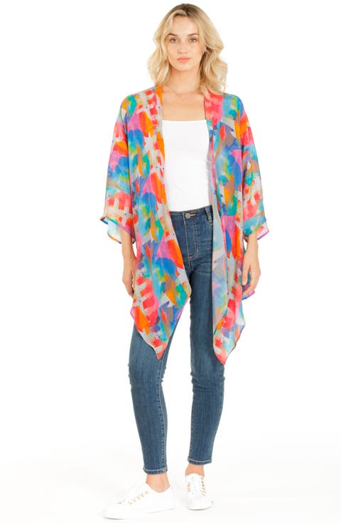 Floral Open Front Jacket