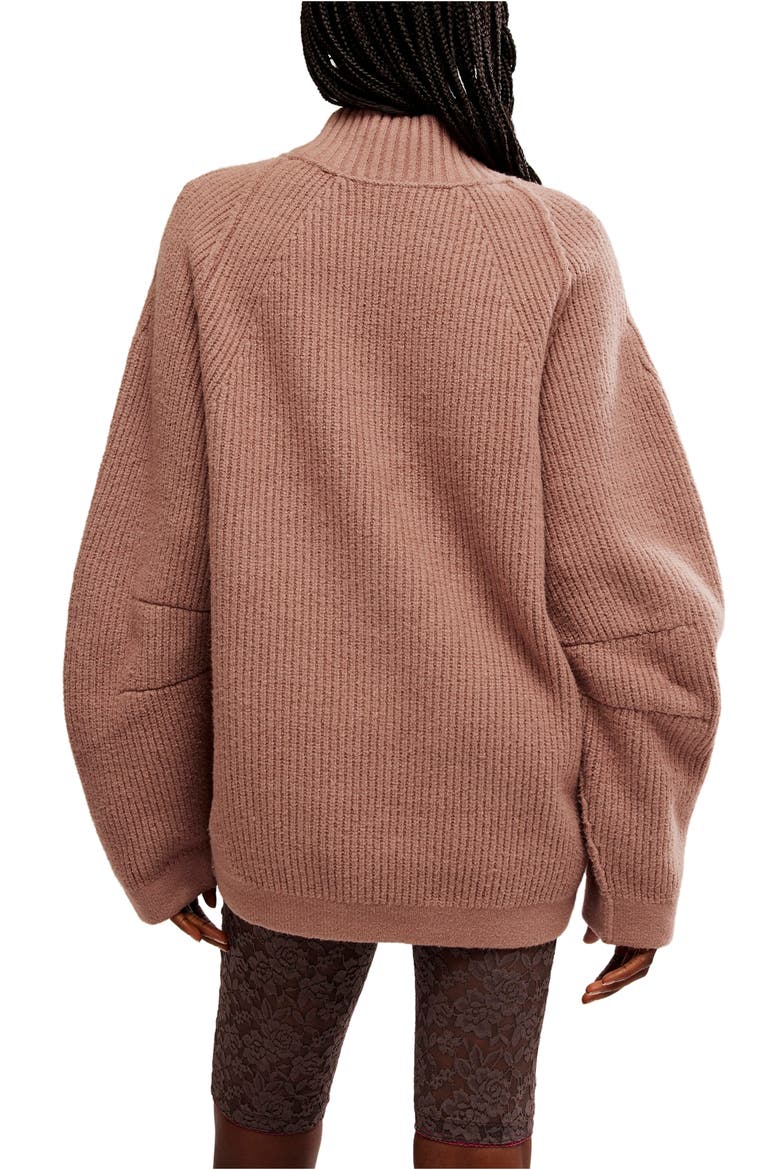 Sunbeam Oversize Turtleneck Sweater, Alternate, color, ANTLER