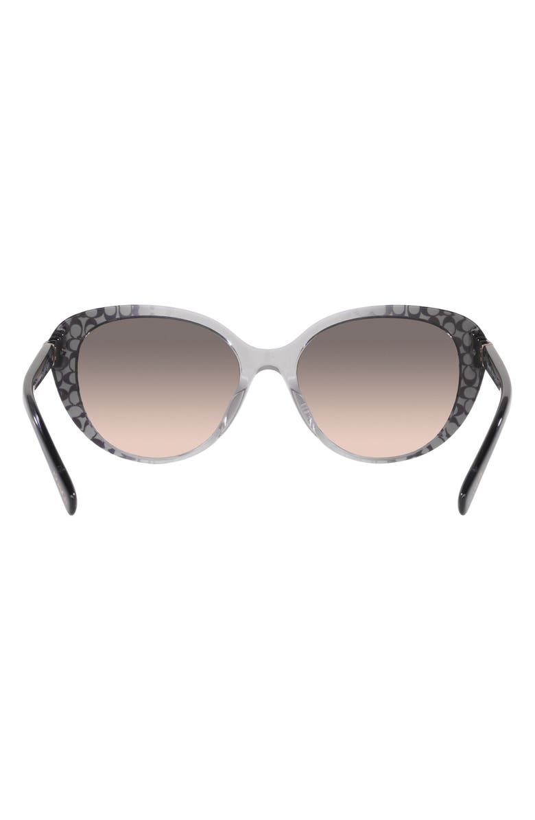 COACH 56mm Gradient Cat Eye Sunglasses, Alternate, color, Grey