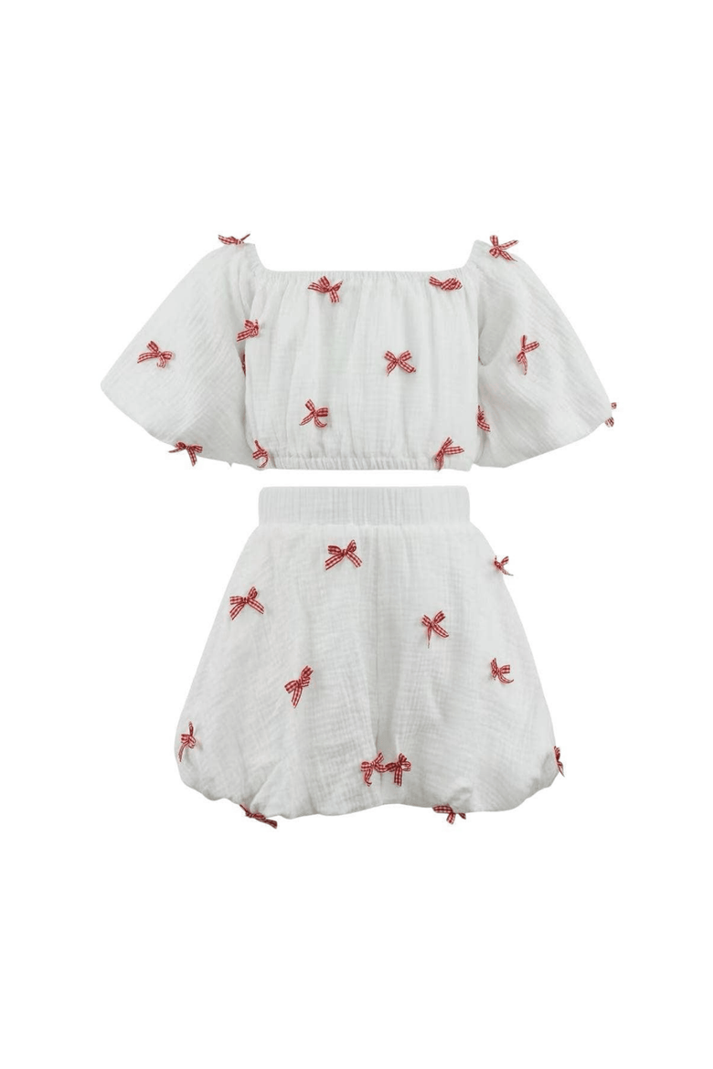 Hailey Bow Bubble Set, Main, color, White