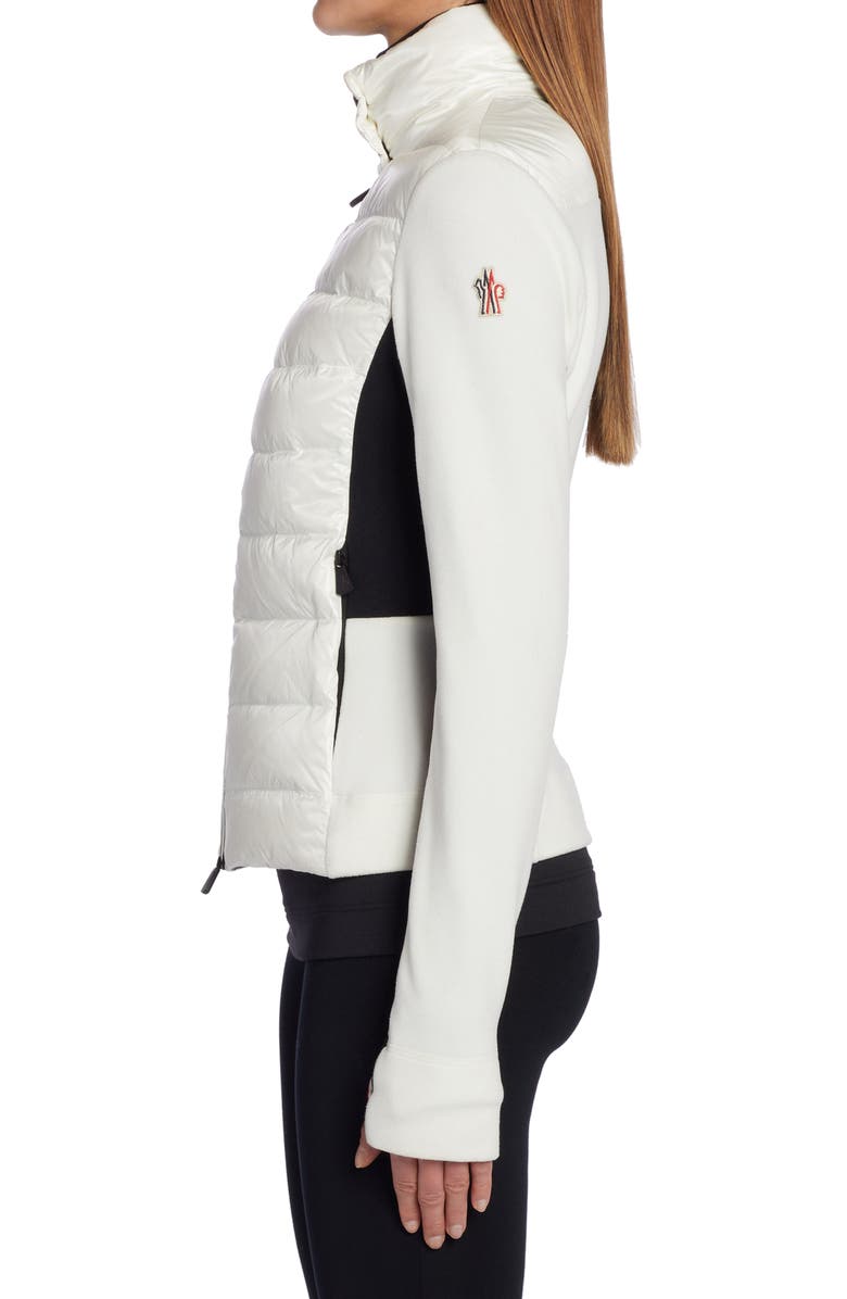 Moncler Grenoble Quilted Down & Knit Cardigan, Alternate, color, 