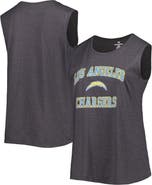 FANATICS Women's Fanatics Branded Heather Charcoal Los Angeles Chargers Plus Size Tank Top