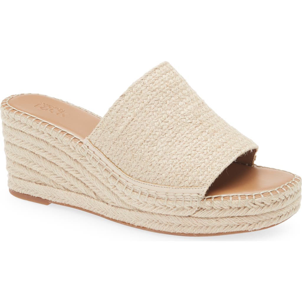 Nordstrom Rack Claire Jute Wedge Slide Sandal In Beige Natural