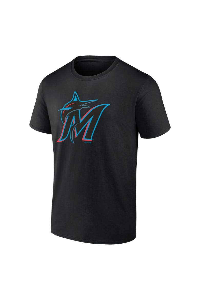 Men's Profile Black Miami Marlins Big & Tall Primary Logo T-Shirt, Alternate, color, Black