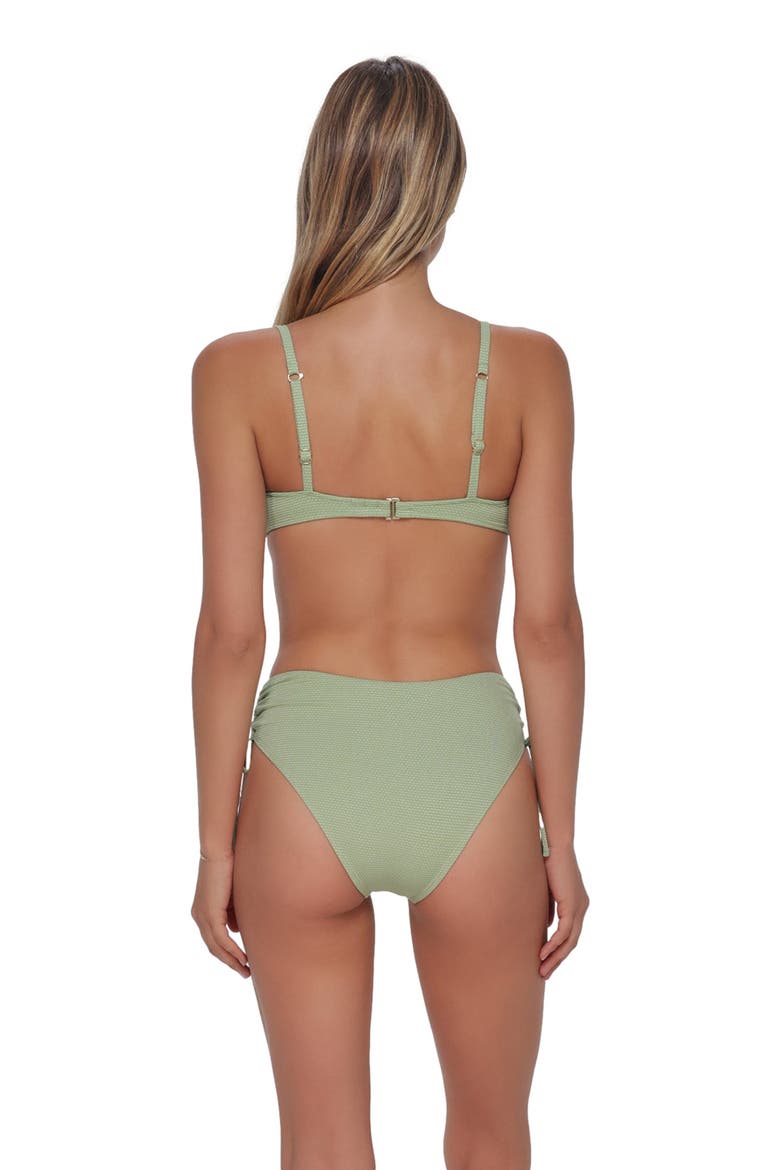 Sylvia Bralette Bikini Swimsuit Top, Alternate, color, Aloe Lurex