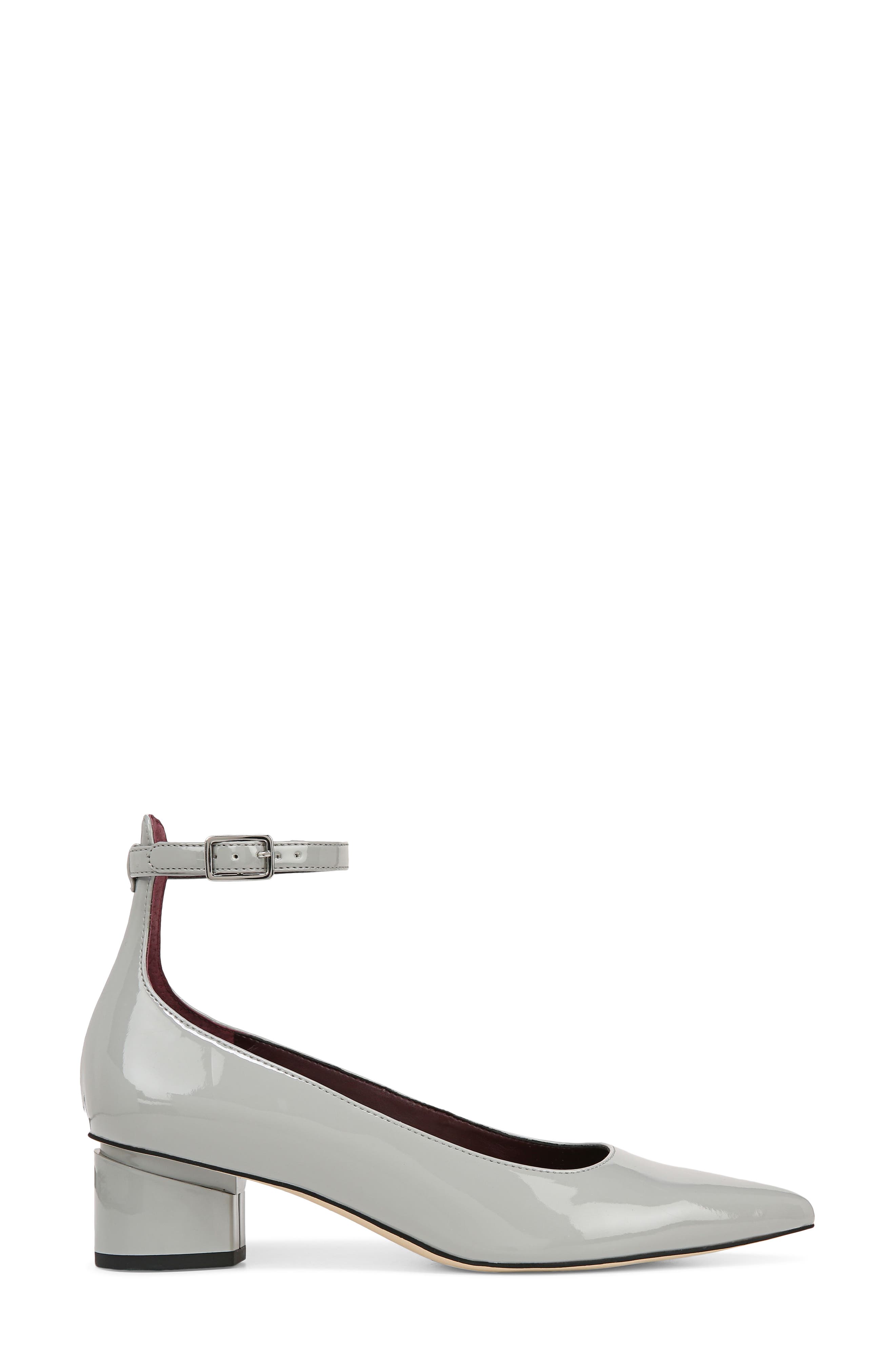 Vitale Ankle Strap Pointed Toe Pump, Alternate, color, GREY