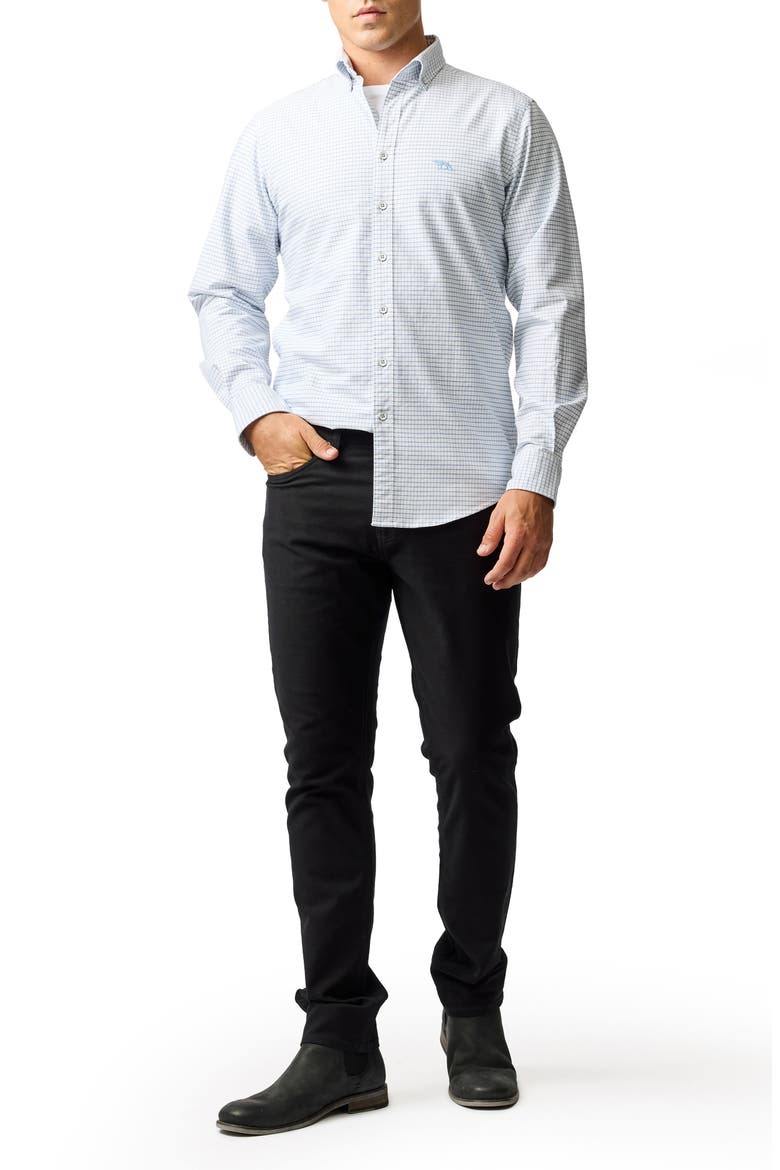 Oxford Riverhead Check Sports Fit Shirt, Alternate, color, DUSK BLUE