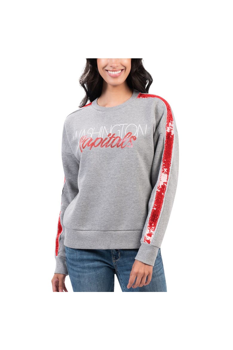 Women's G-III 4Her by Carl Banks Gray Washington Capitals Penalty Box Pullover Sweatshirt, Alternate, color, Gray